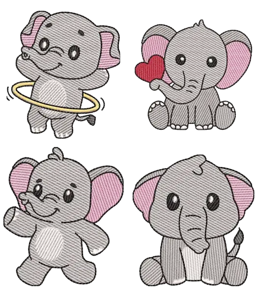 Kit Matriz de Bordado Elefante
